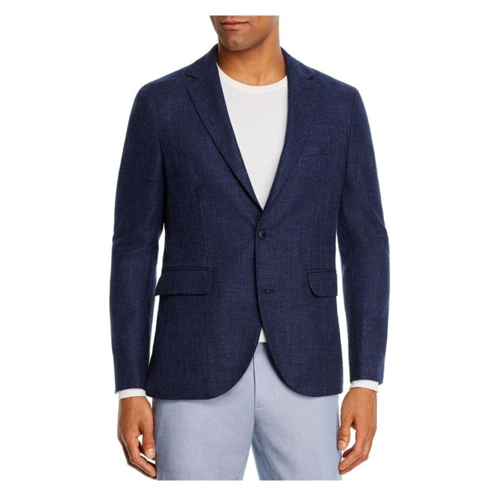 DYLAN GRAY Mens Navy Cotton Blazer 40R